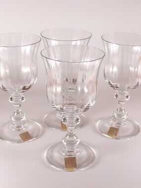 Mikasa French Countryside Wine Glass Optic Bowl TYC 01 Set of 4 Original Box